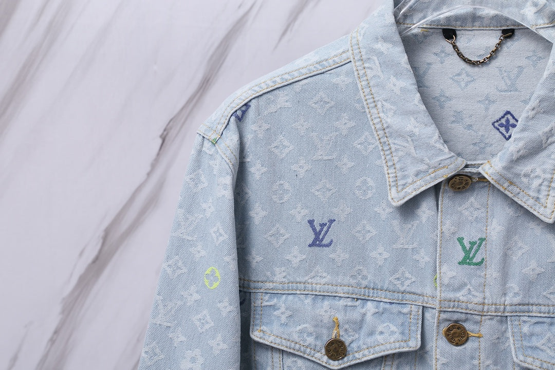 Louis Vuitton Candy Jacquard Denim Jacket | Unisex Limited Edition