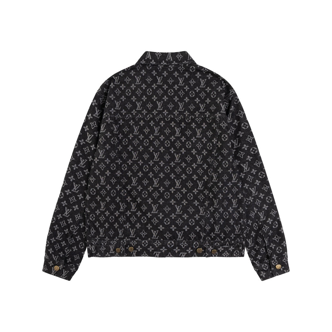 Louis Vuitton Monogram Embroidered Artist Edition Denim Jacket | Premium Replica