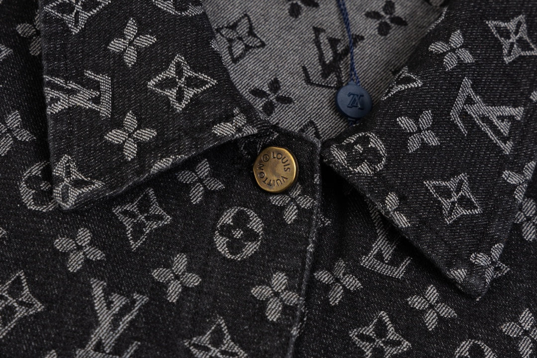 Louis Vuitton Monogram Embroidered Artist Edition Denim Jacket | Premium Replica
