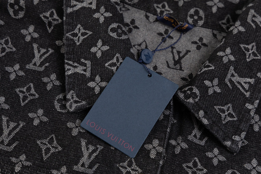 Louis Vuitton Monogram Embroidered Artist Edition Denim Jacket | Premium Replica