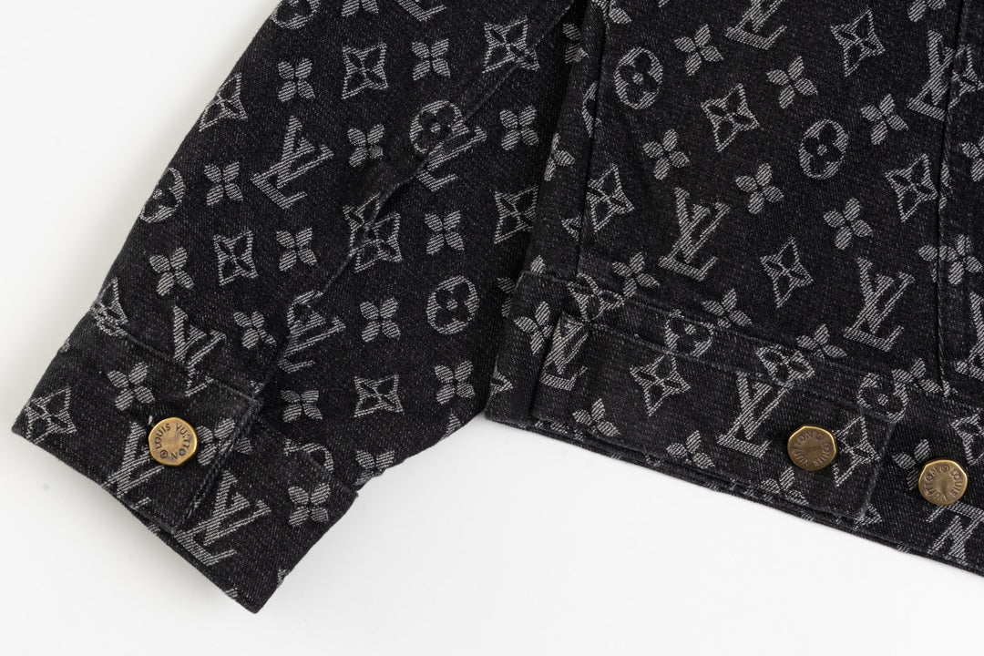 Louis Vuitton Monogram Embroidered Artist Edition Denim Jacket | Premium Replica