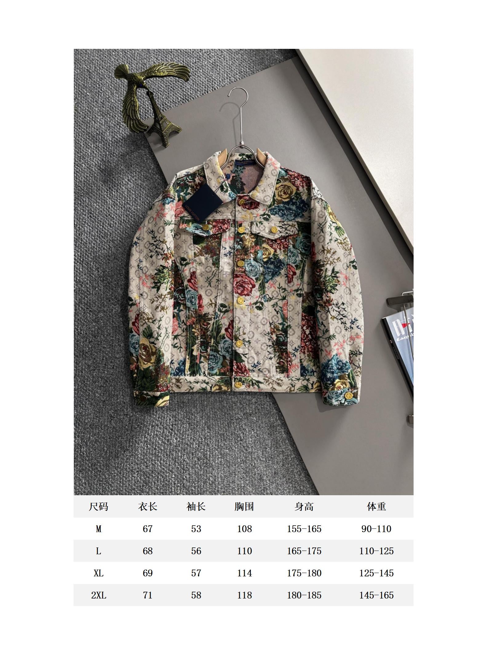 Louis Vuitton 2025 Runway Edition Jacquard Denim Jacket | High-End Custom