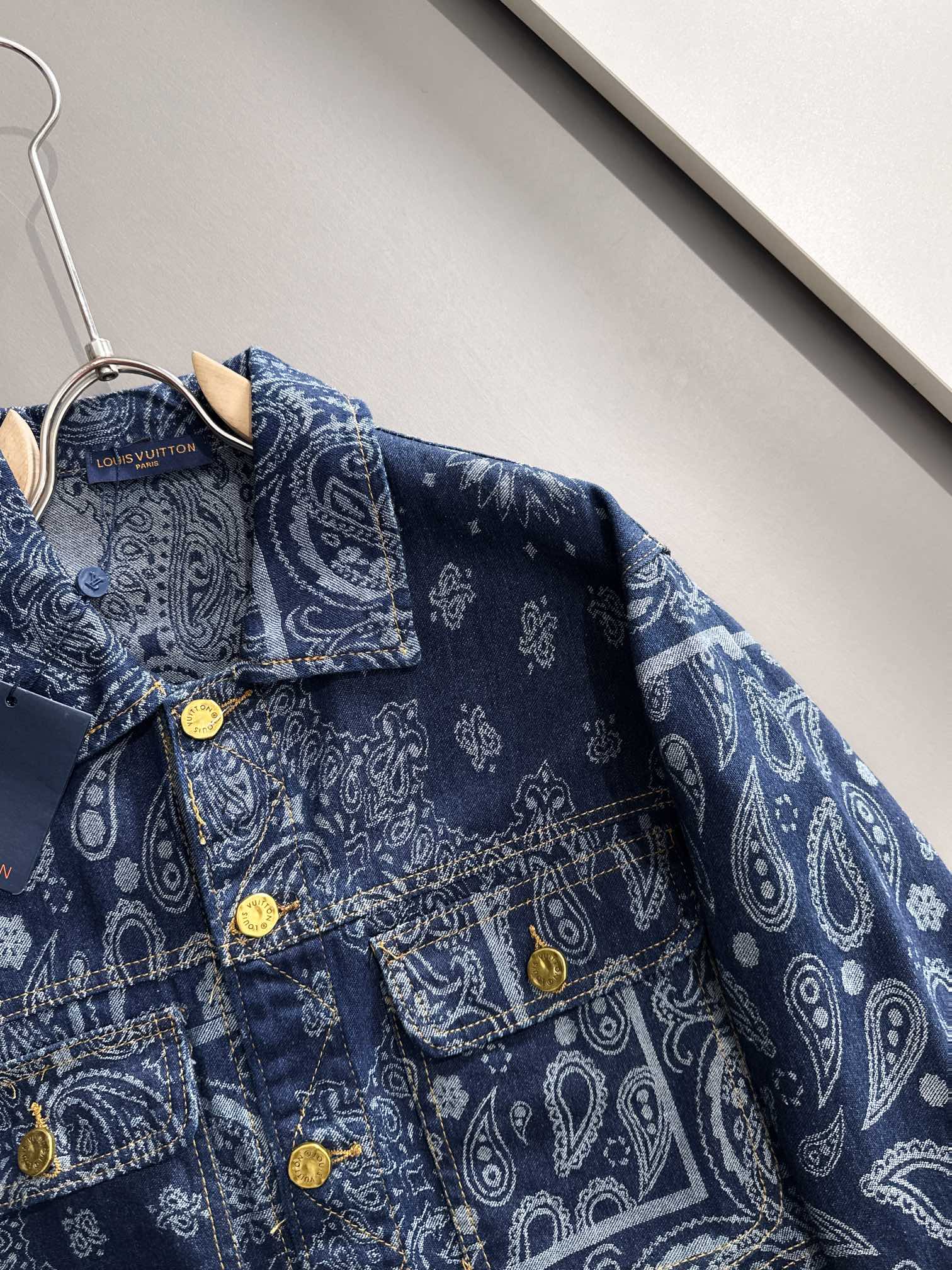 Louis Vuitton 2025 Runway Edition Jacquard Denim Jacket | High-End Custom