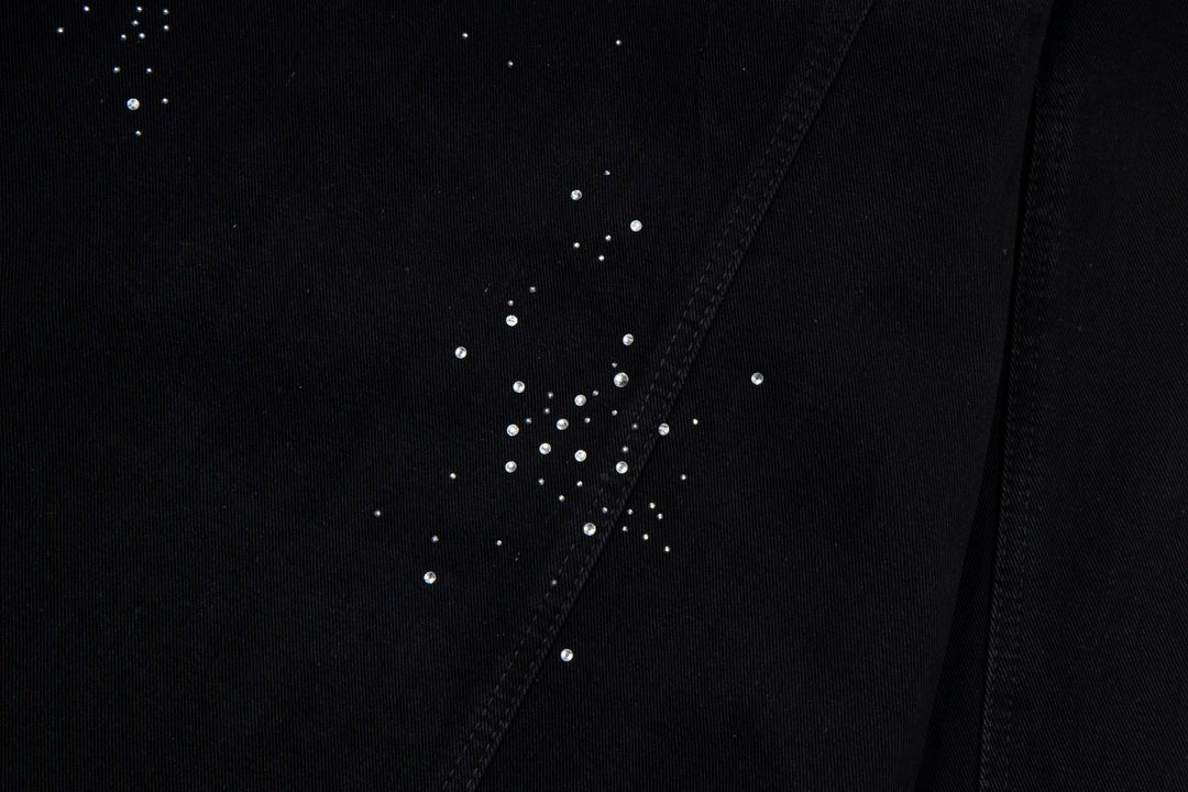 Louis Vuitton FW Collection “Starlight” Rhinestone Distressed Denim Jacket – Unisex