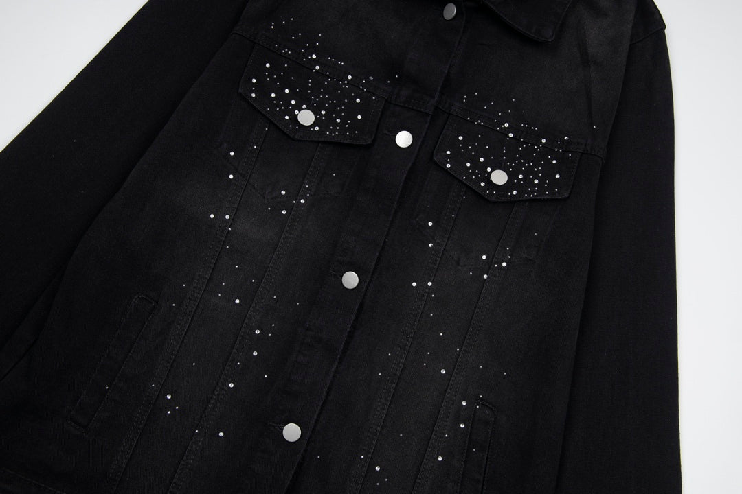 Louis Vuitton FW Collection “Starlight” Rhinestone Distressed Denim Jacket – Unisex