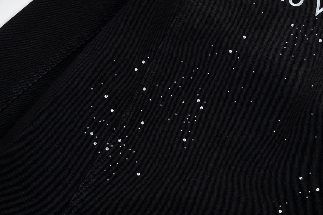 Louis Vuitton FW Collection “Starlight” Rhinestone Distressed Denim Jacket – Unisex