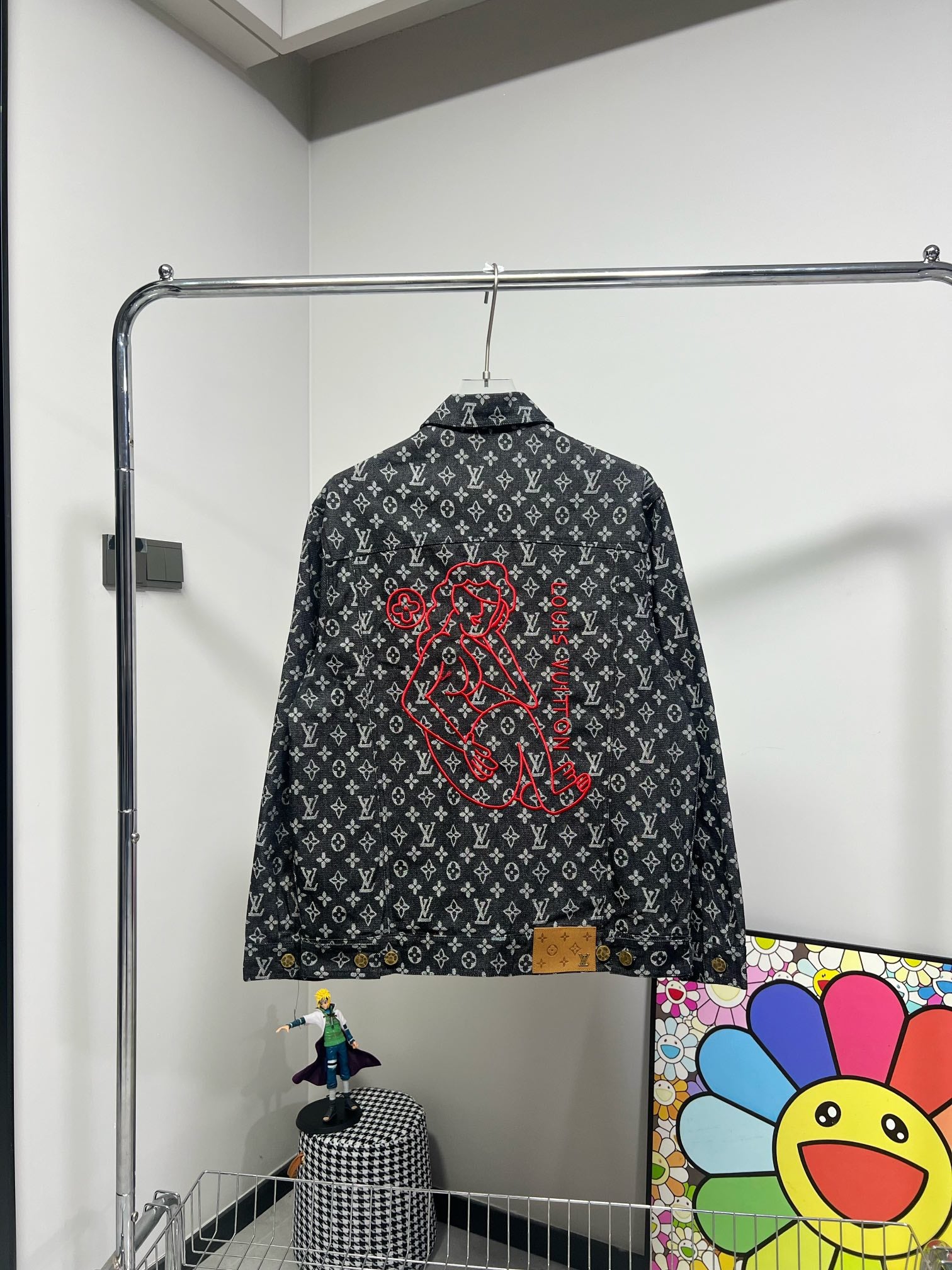 Louis Vuitton “V Signature” Embroidered Jacquard Denim Jacket – Unisex