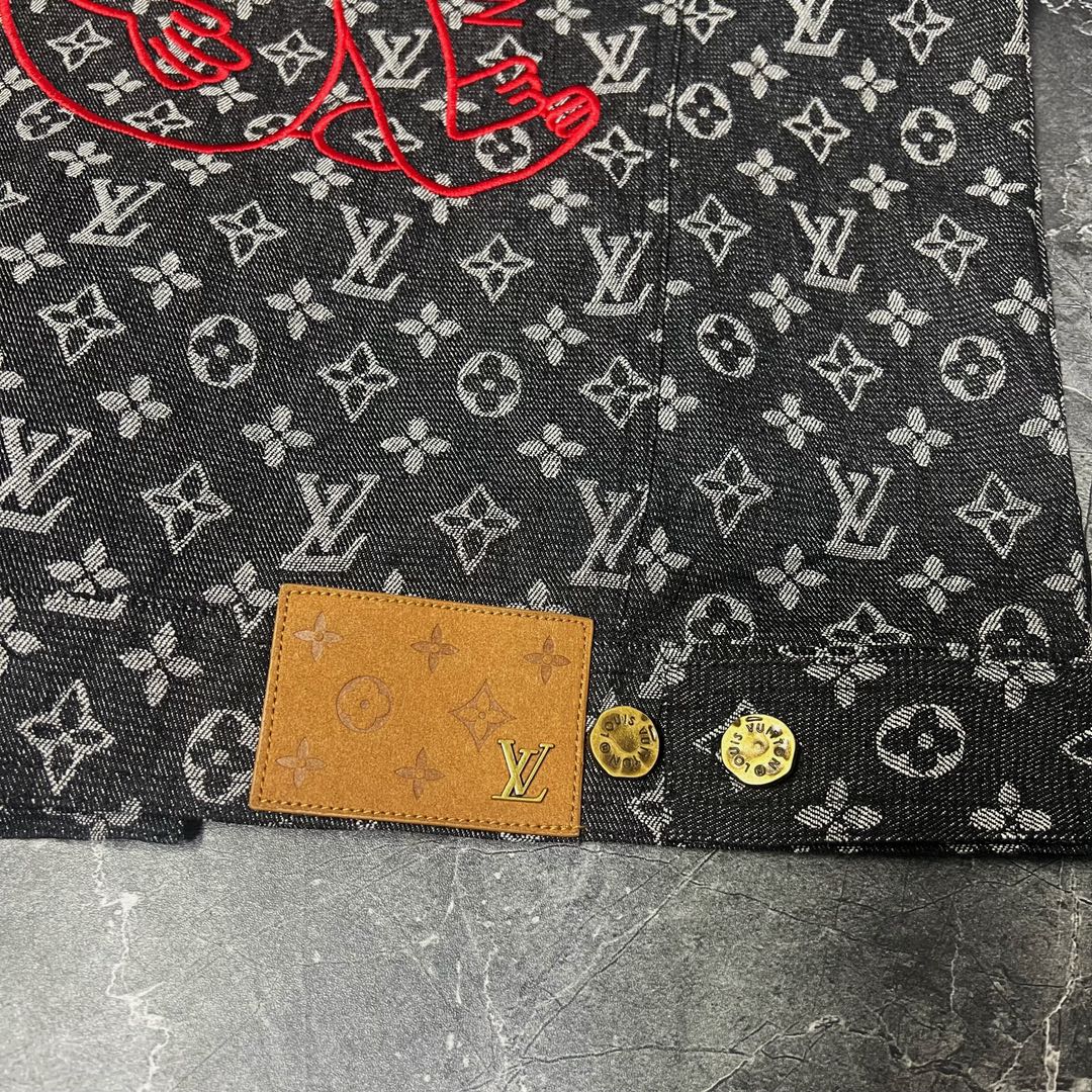 Louis Vuitton “V Signature” Embroidered Jacquard Denim Jacket – Unisex