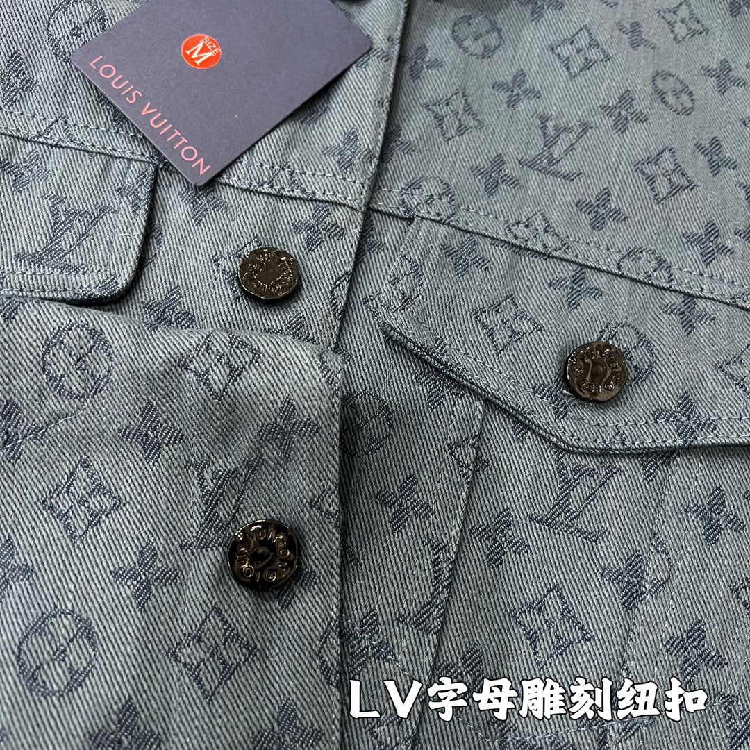 Louis Vuitton Monogram Jacquard Denim Jacket – Unisex Oversized Fit