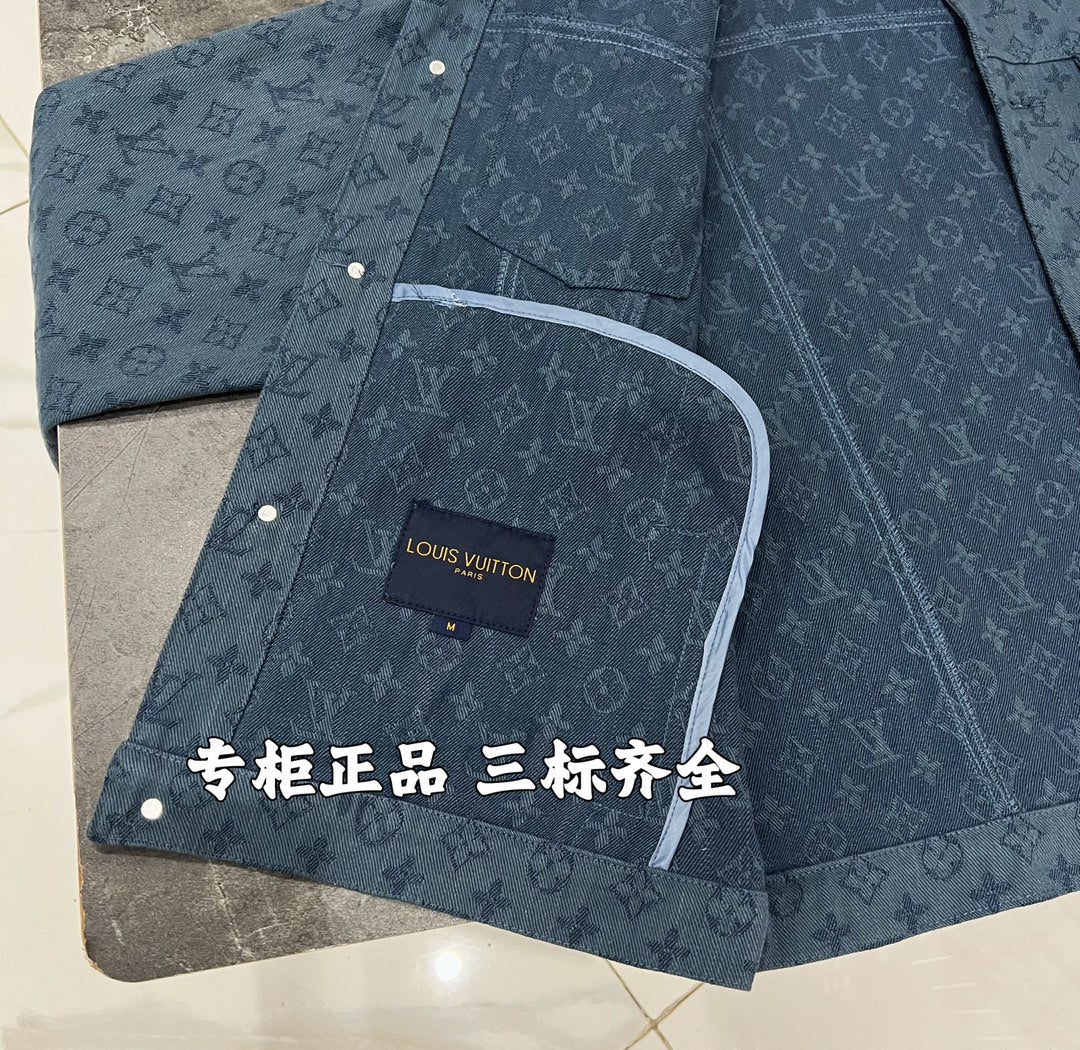 Louis Vuitton Monogram Jacquard Denim Jacket – Unisex Oversized Fit