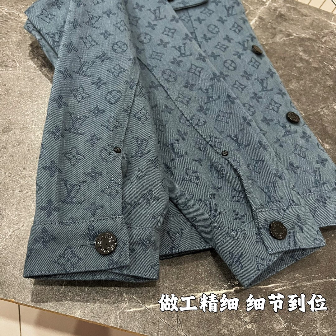 Louis Vuitton Monogram Jacquard Denim Jacket – Unisex Oversized Fit