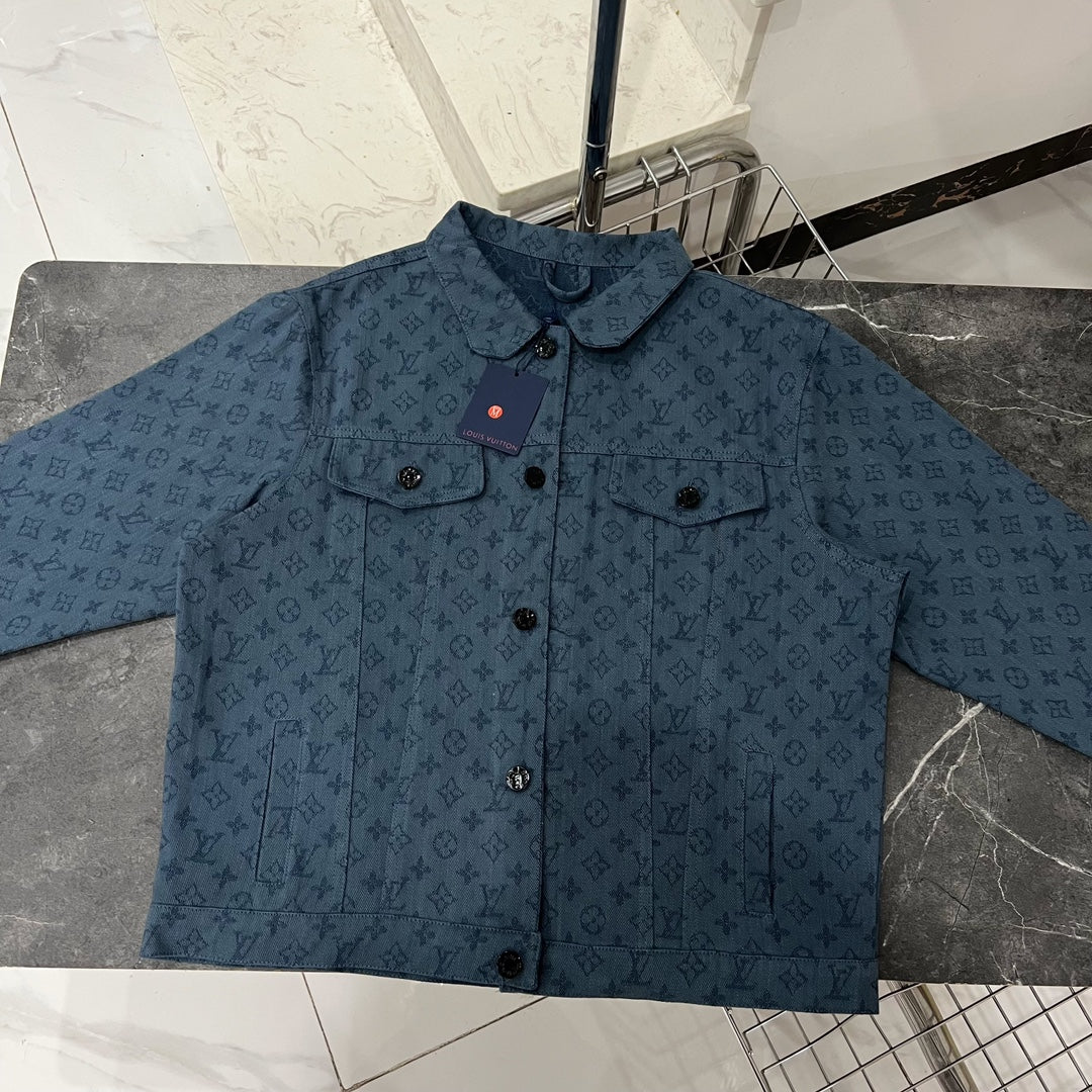 Louis Vuitton Monogram Jacquard Denim Jacket – Unisex Oversized Fit