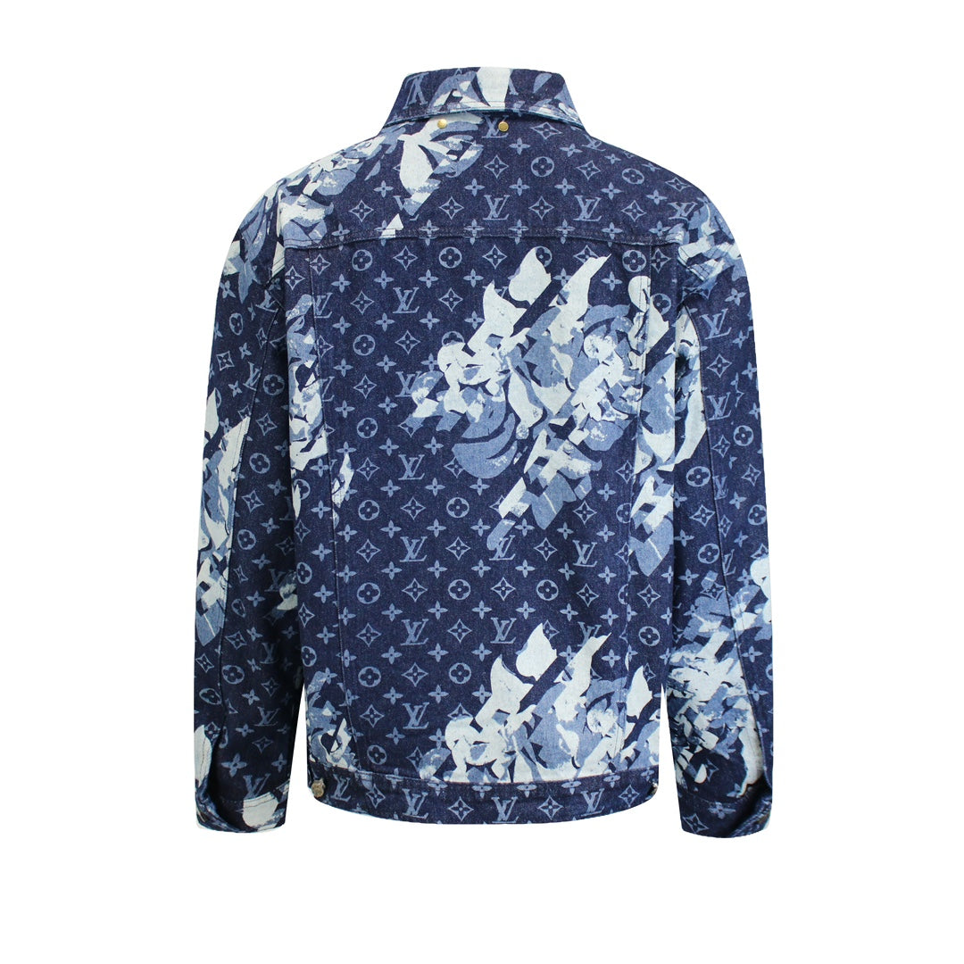 High-End Louis Vuitton Monogram Jacquard Denim Jacket – Unisex Premium Edition