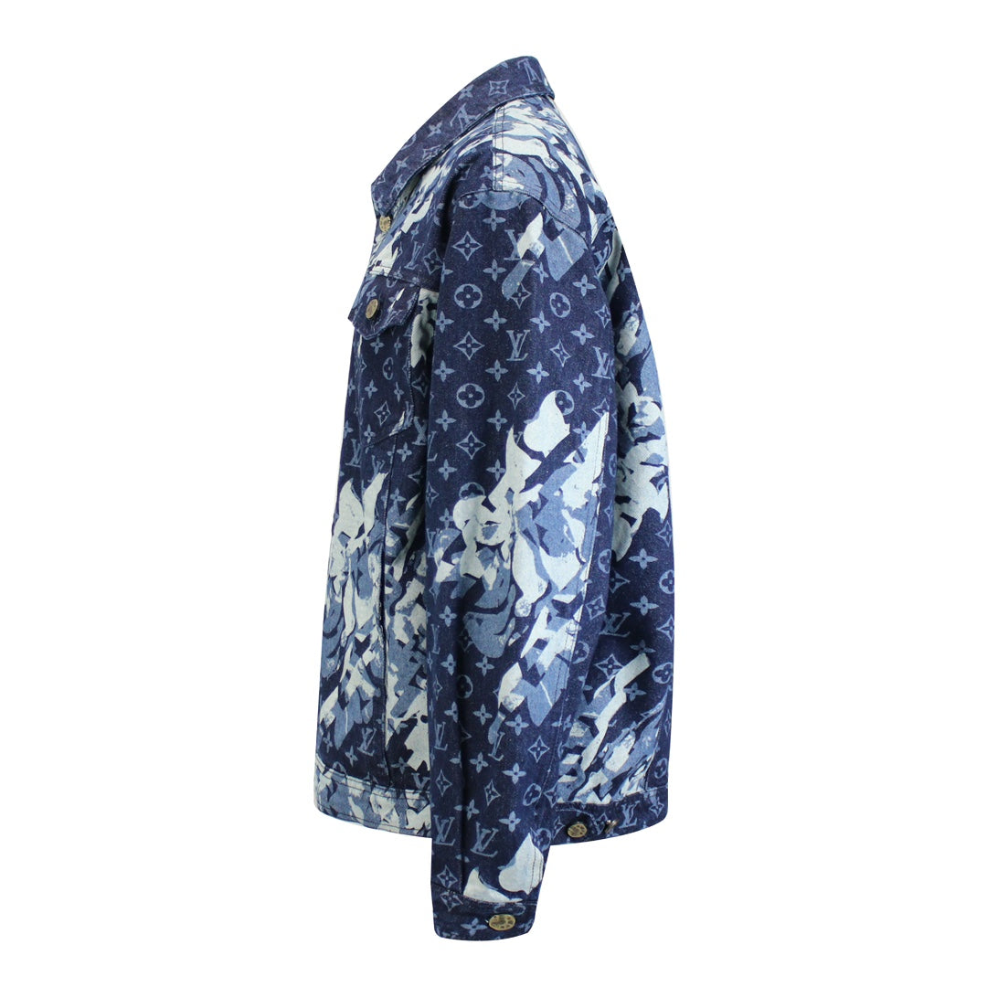 High-End Louis Vuitton Monogram Jacquard Denim Jacket – Unisex Premium Edition