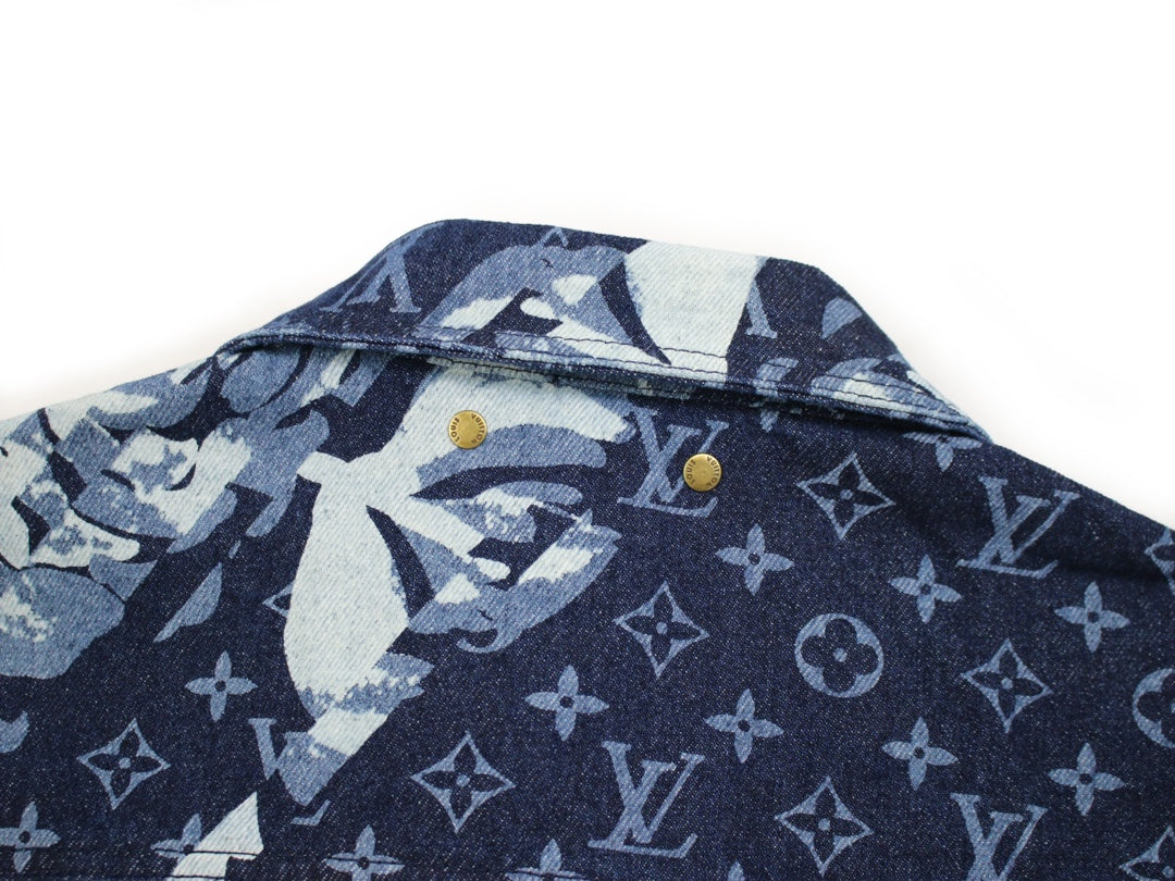 High-End Louis Vuitton Monogram Jacquard Denim Jacket – Unisex Premium Edition