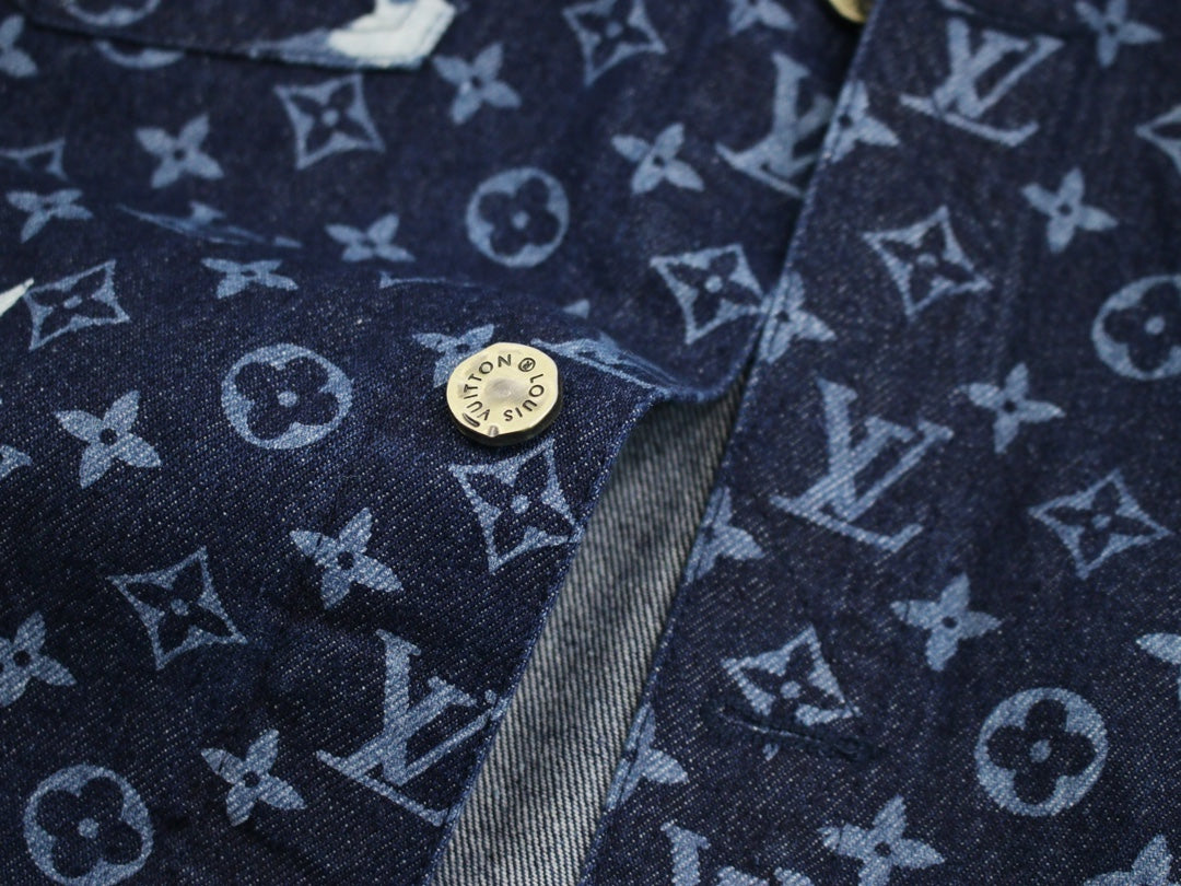 High-End Louis Vuitton Monogram Jacquard Denim Jacket – Unisex Premium Edition