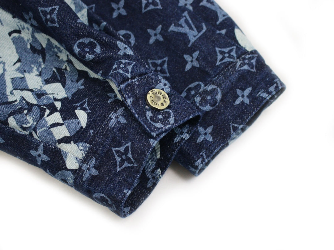 High-End Louis Vuitton Monogram Jacquard Denim Jacket – Unisex Premium Edition