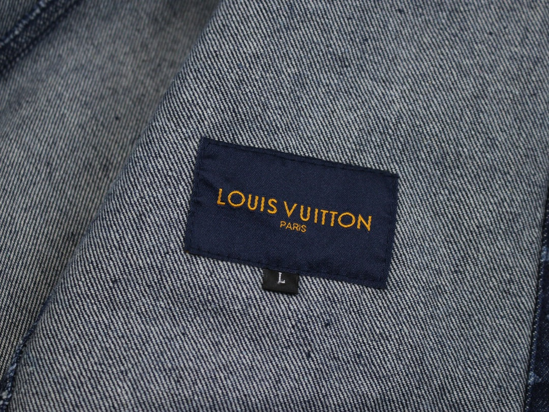 High-End Louis Vuitton Monogram Jacquard Denim Jacket – Unisex Premium Edition