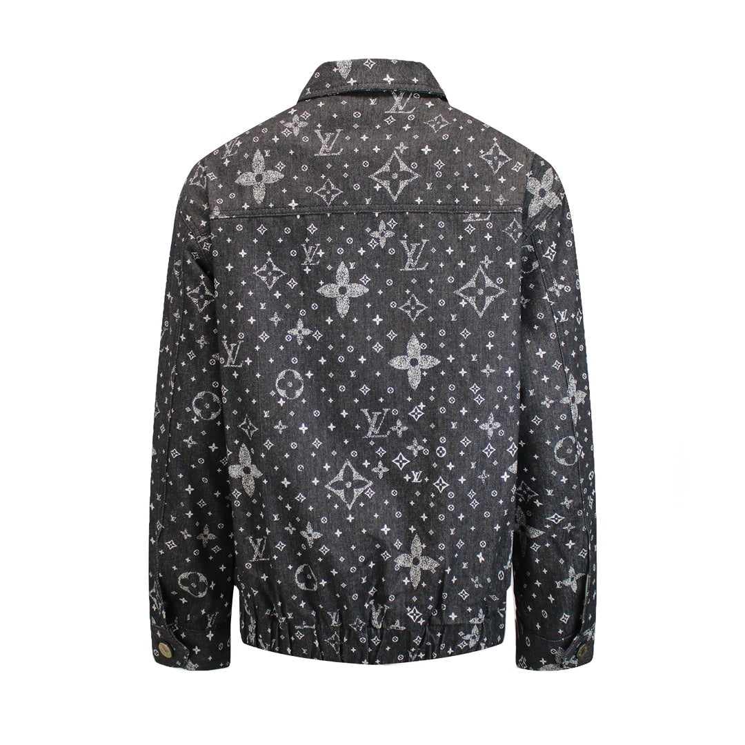 High-End Louis Vuitton 24SS Starry Monogram Logo Denim Jacket – Unisex Limited Edition