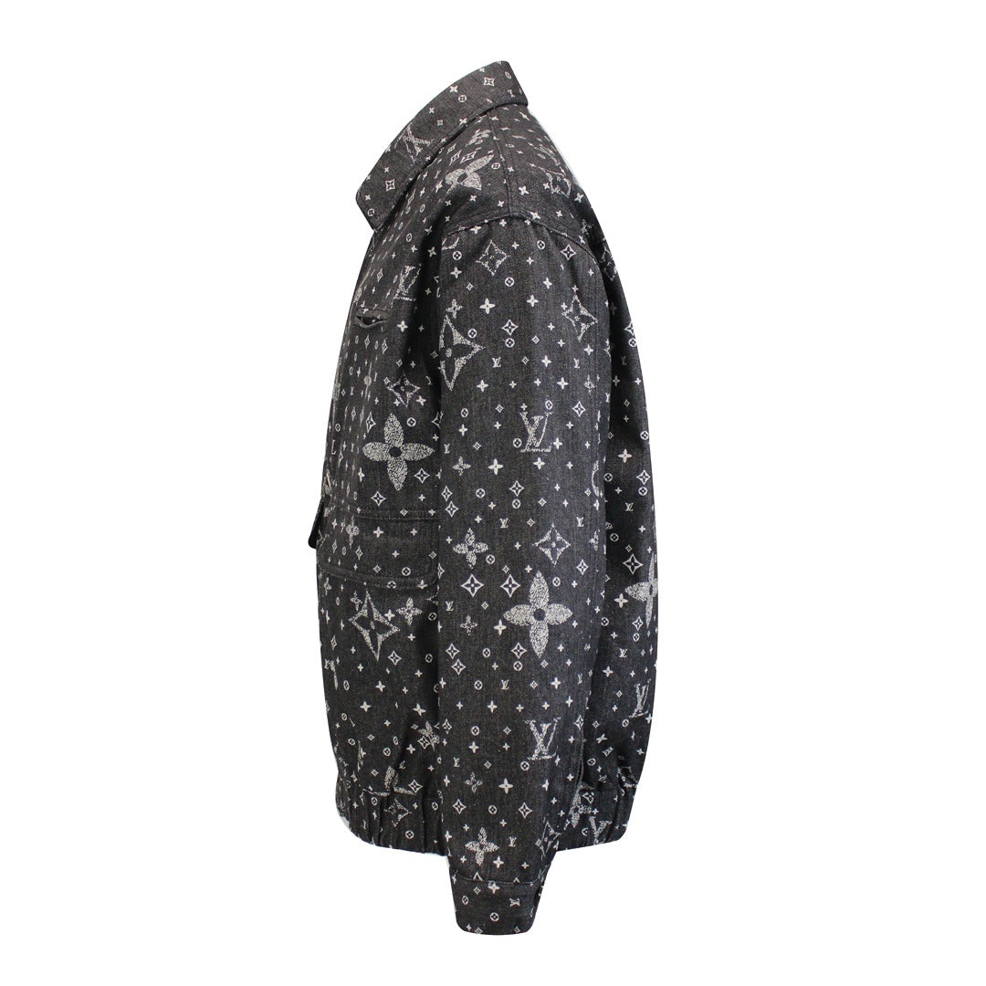 High-End Louis Vuitton 24SS Starry Monogram Logo Denim Jacket – Unisex Limited Edition