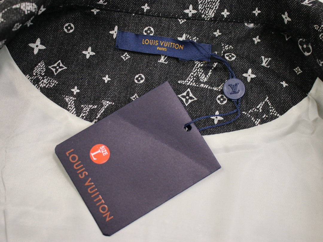 High-End Louis Vuitton 24SS Starry Monogram Logo Denim Jacket – Unisex Limited Edition