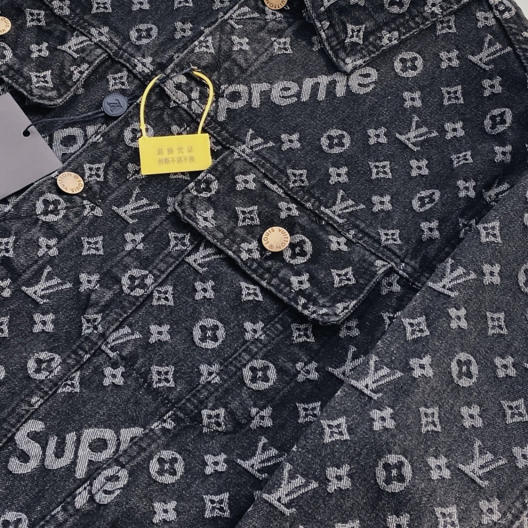 Louis Vuitton x Supreme Monogram Washed Denim Jacket – Unisex Classic Collaboration
