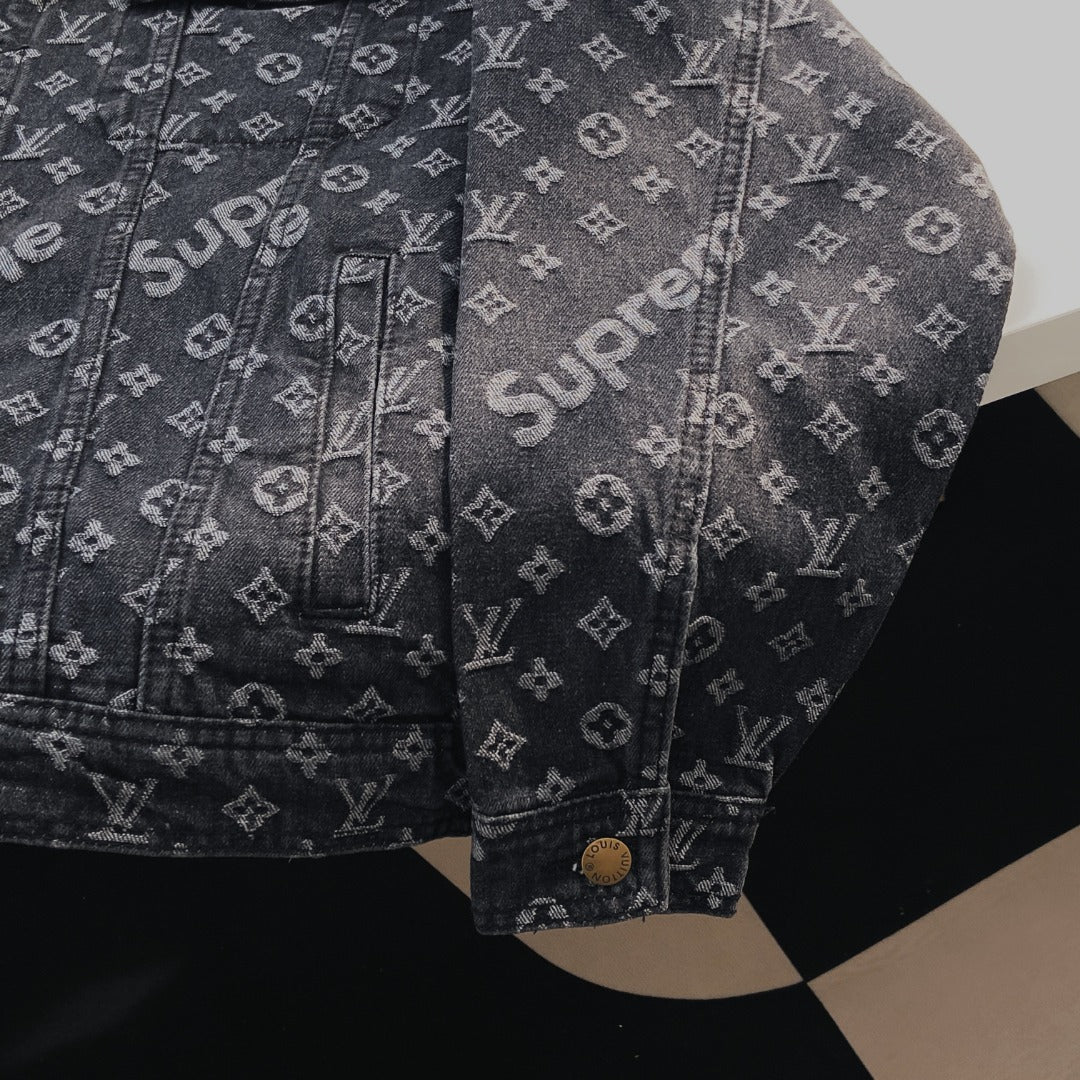 Louis Vuitton x Supreme Monogram Washed Denim Jacket – Unisex Classic Collaboration