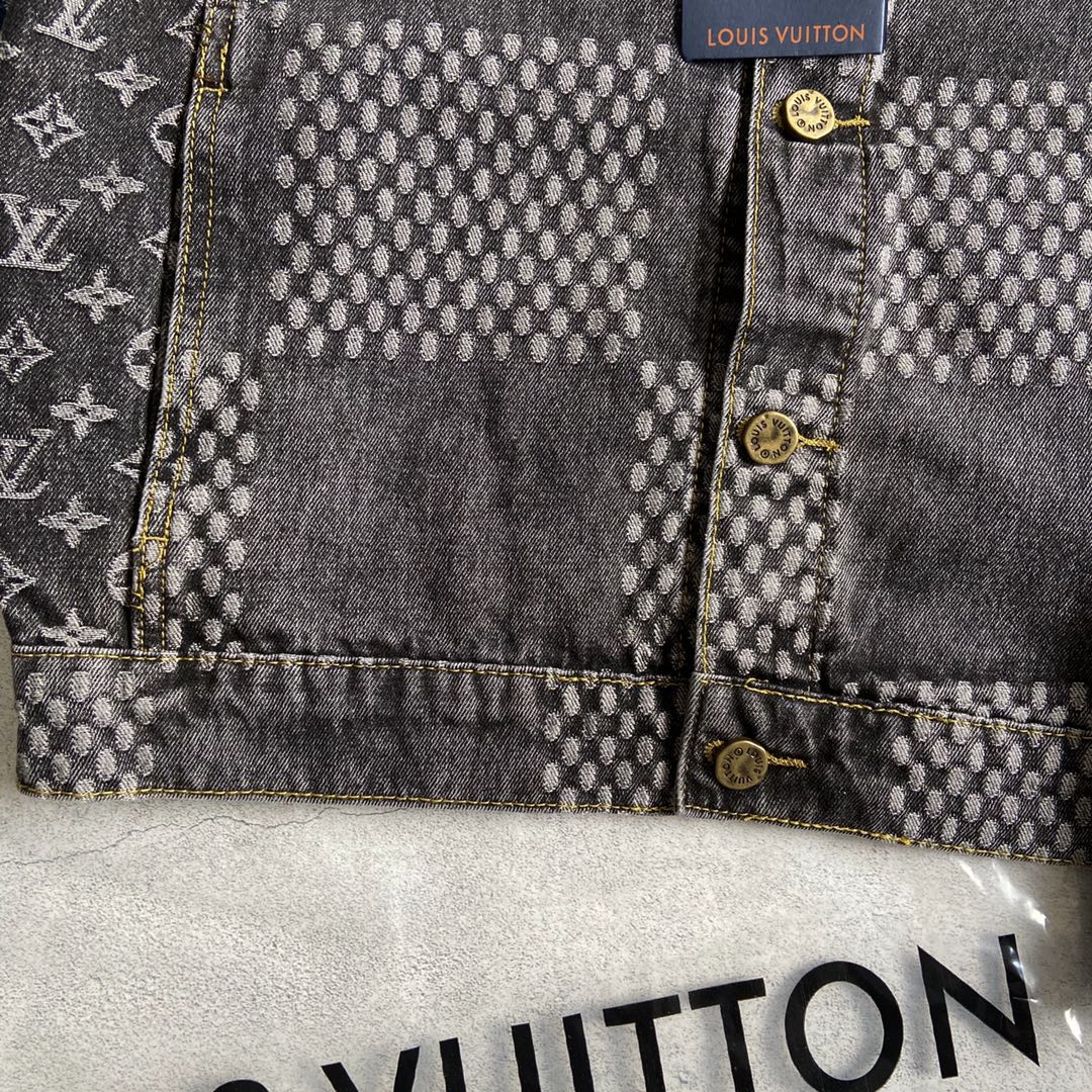 Louis Vuitton x Nigo x Virgil Abloh Monogram Check Washed Denim Jacket – Unisex Limited Edition