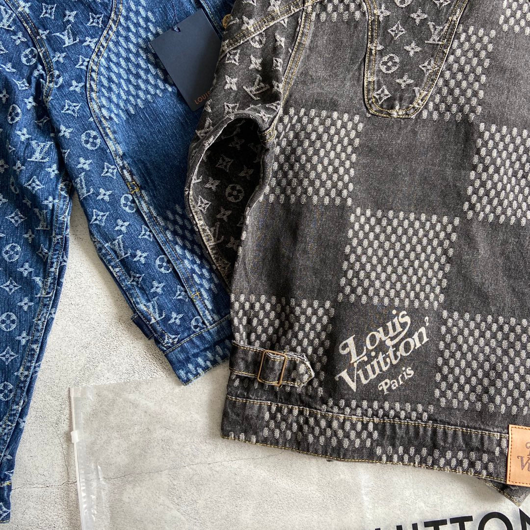 Louis Vuitton x Nigo x Virgil Abloh Monogram Check Washed Denim Jacket – Unisex Limited Edition