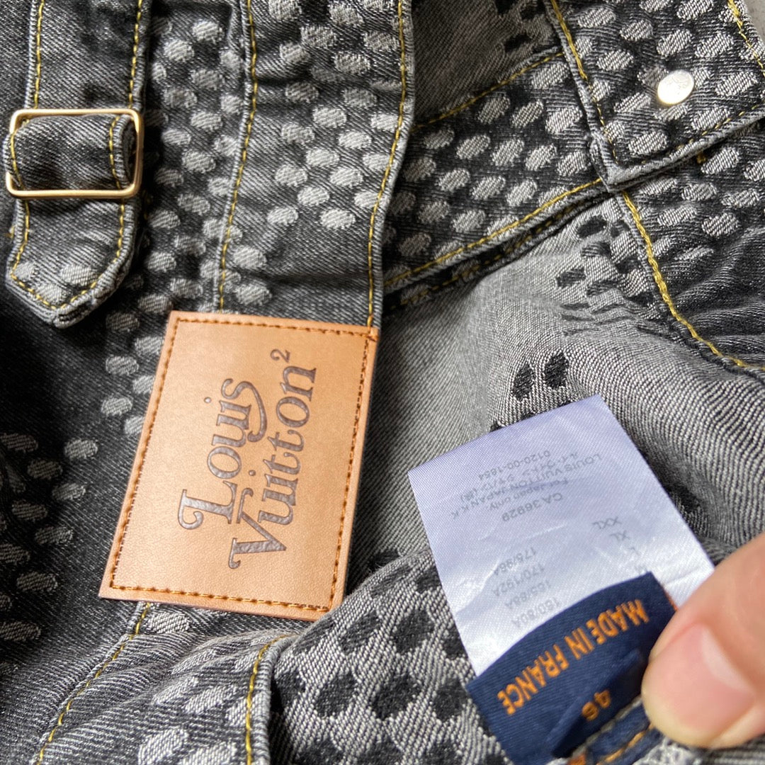 Louis Vuitton x Nigo x Virgil Abloh Monogram Check Washed Denim Jacket – Unisex Limited Edition