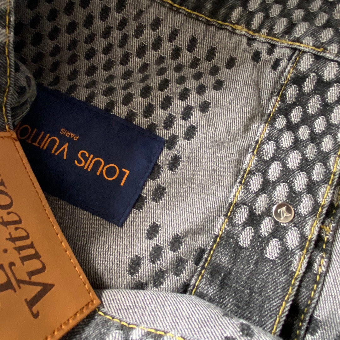 Louis Vuitton x Nigo x Virgil Abloh Monogram Check Washed Denim Jacket – Unisex Limited Edition