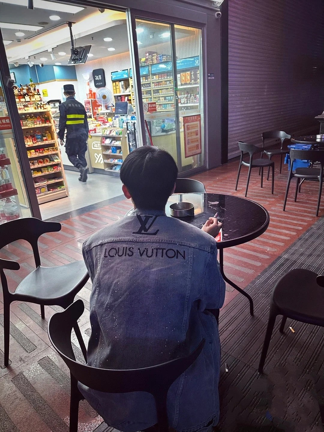 Louis Vuitton 23FW “Stardust” Crystal-Embroidered Distressed Denim Jacket – Unisex Limited Edition
