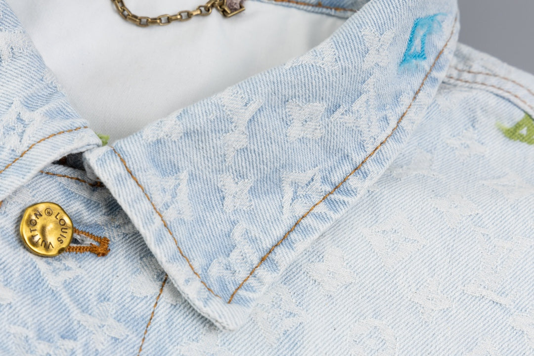 Louis Vuitton x Tyler Embroidered Monogram Denim Jacket
