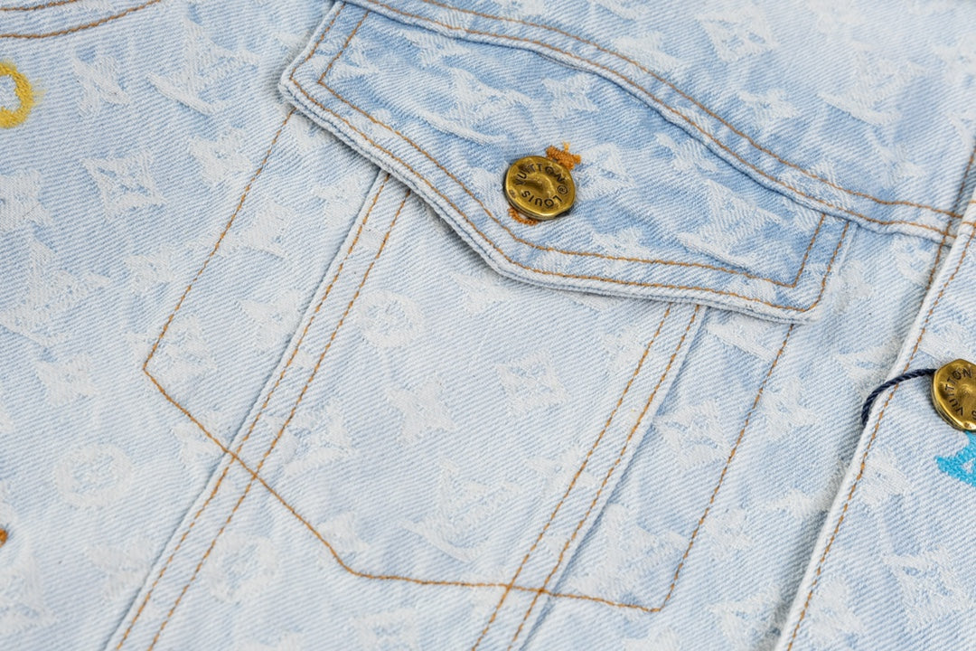 Louis Vuitton x Tyler Embroidered Monogram Denim Jacket