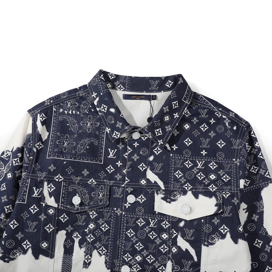 Louis Vuitton 23FW Paisley Tie-Dye Denim Jacket