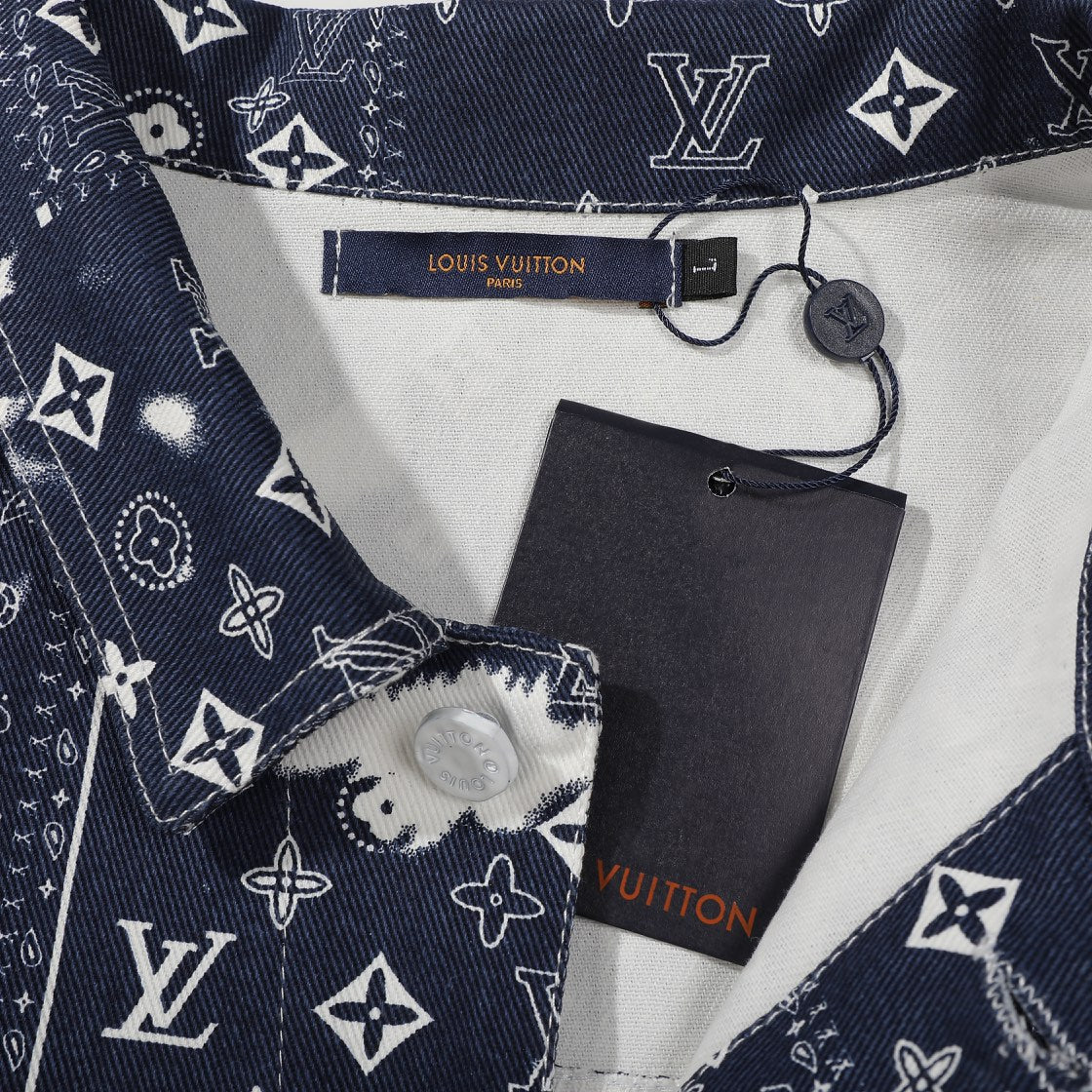 Louis Vuitton 23FW Paisley Tie-Dye Denim Jacket