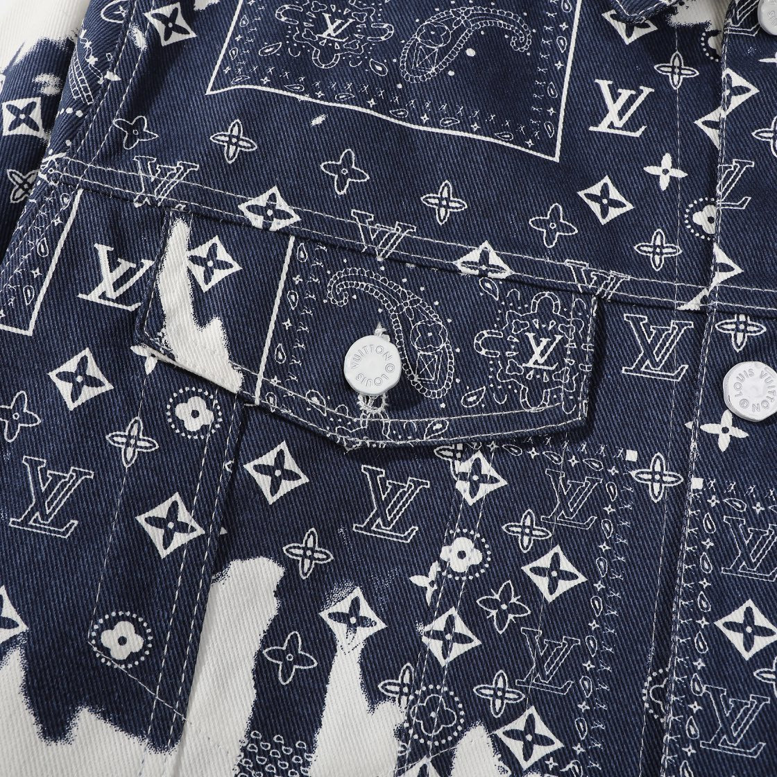 Louis Vuitton 23FW Paisley Tie-Dye Denim Jacket