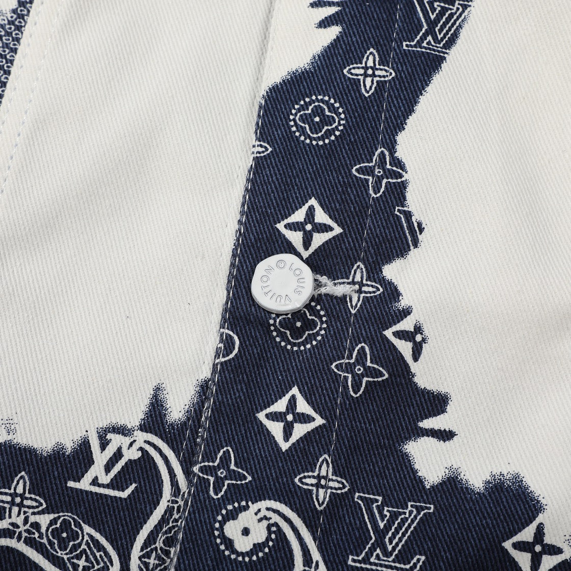 Louis Vuitton 23FW Paisley Tie-Dye Denim Jacket