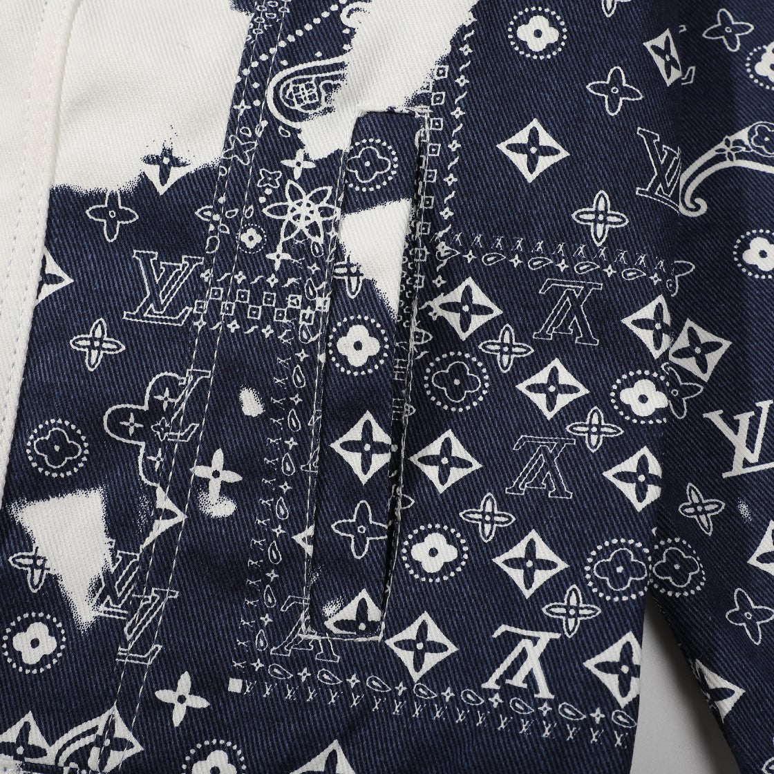 Louis Vuitton 23FW Paisley Tie-Dye Denim Jacket