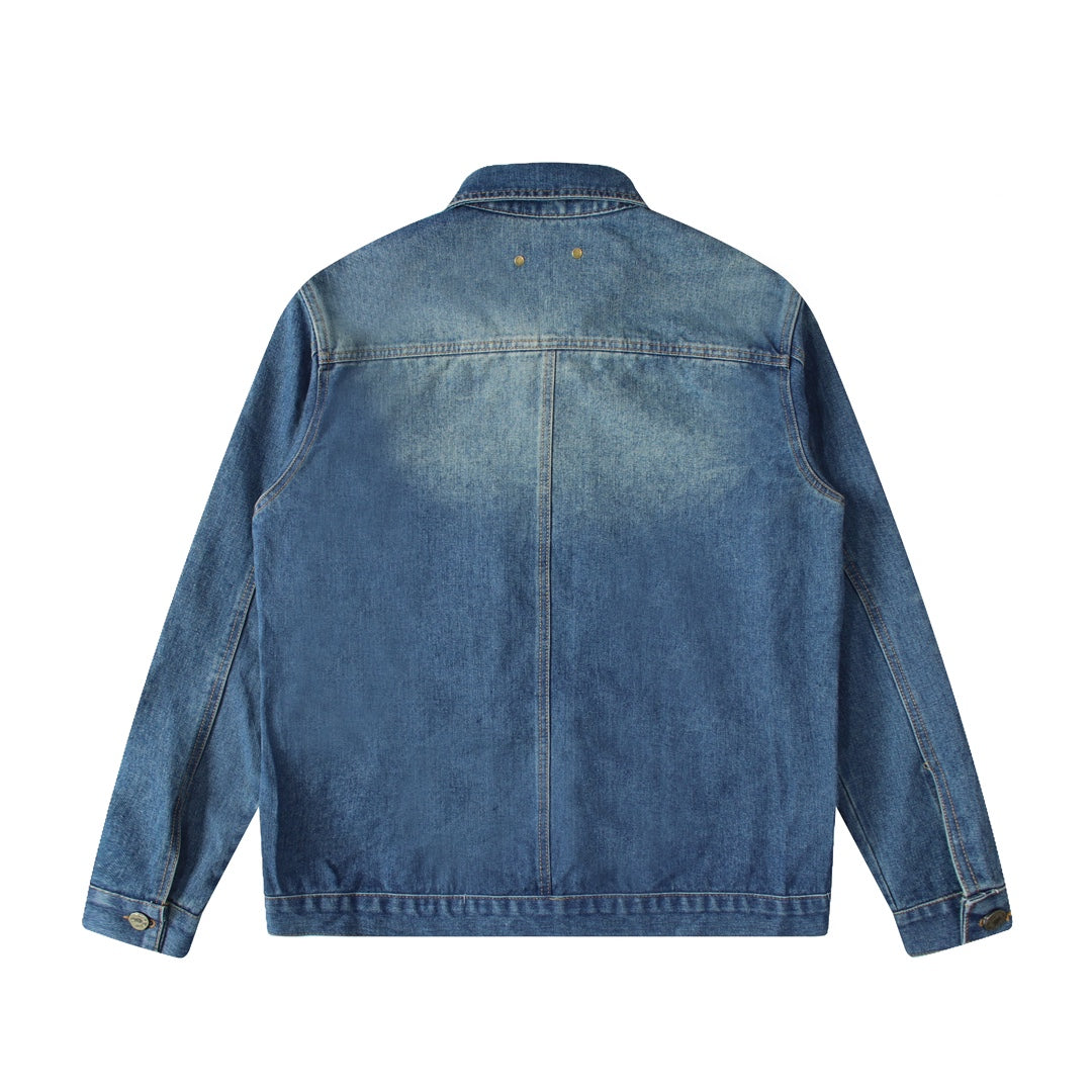 Louis Vuitton 23SS Embossed Monogram Denim Jacket