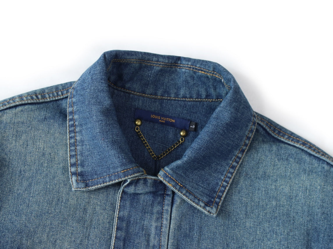 Louis Vuitton 23SS Embossed Monogram Denim Jacket