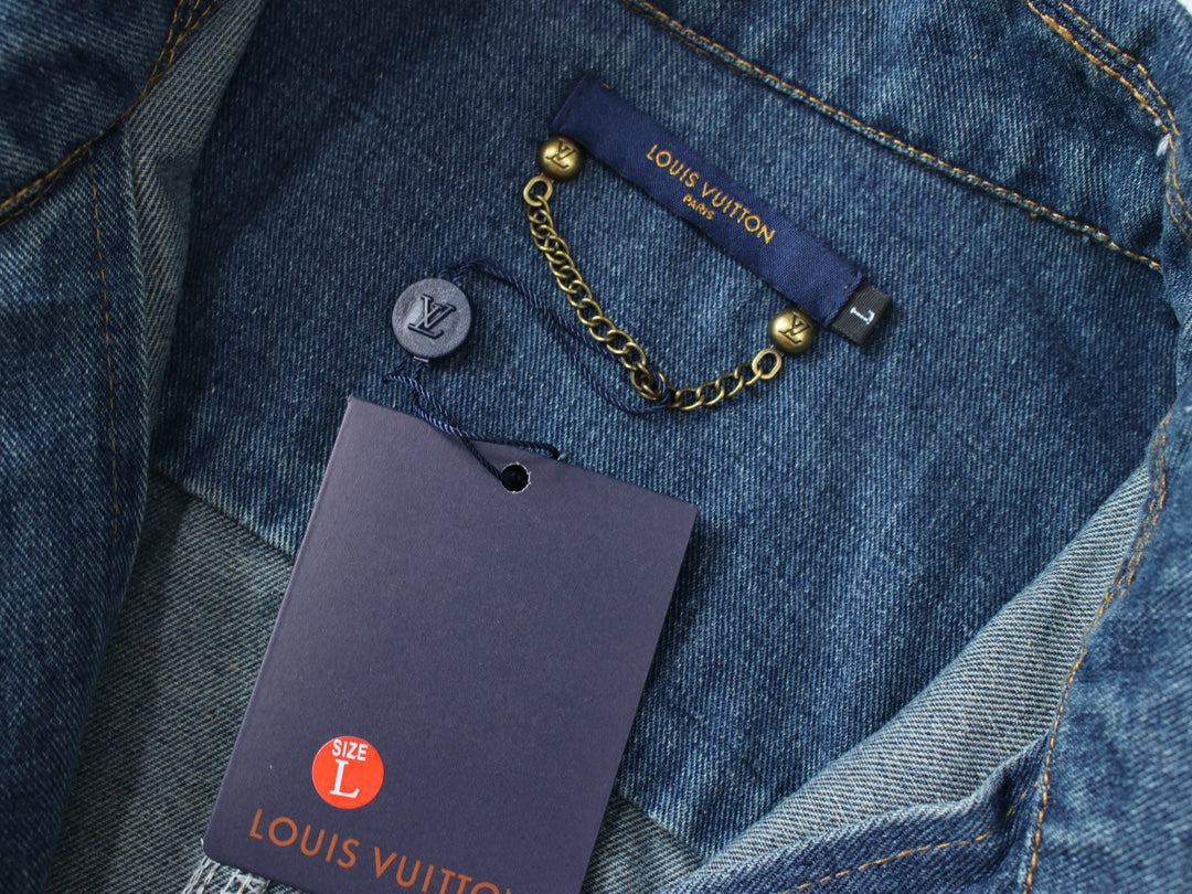 Louis Vuitton 23SS Embossed Monogram Denim Jacket