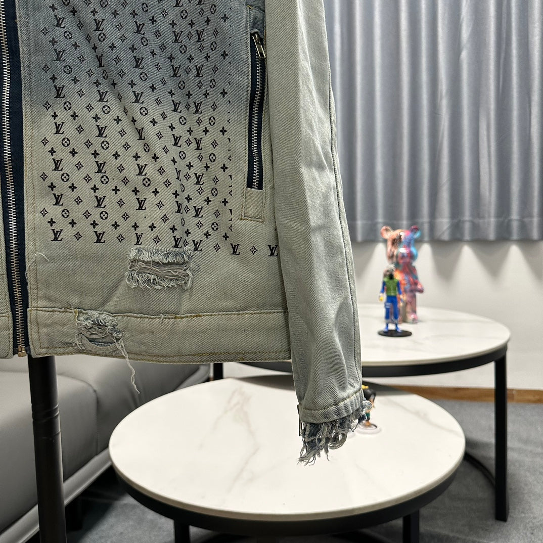 Louis Vuitton All-Over Monogram Washed Denim Jacket