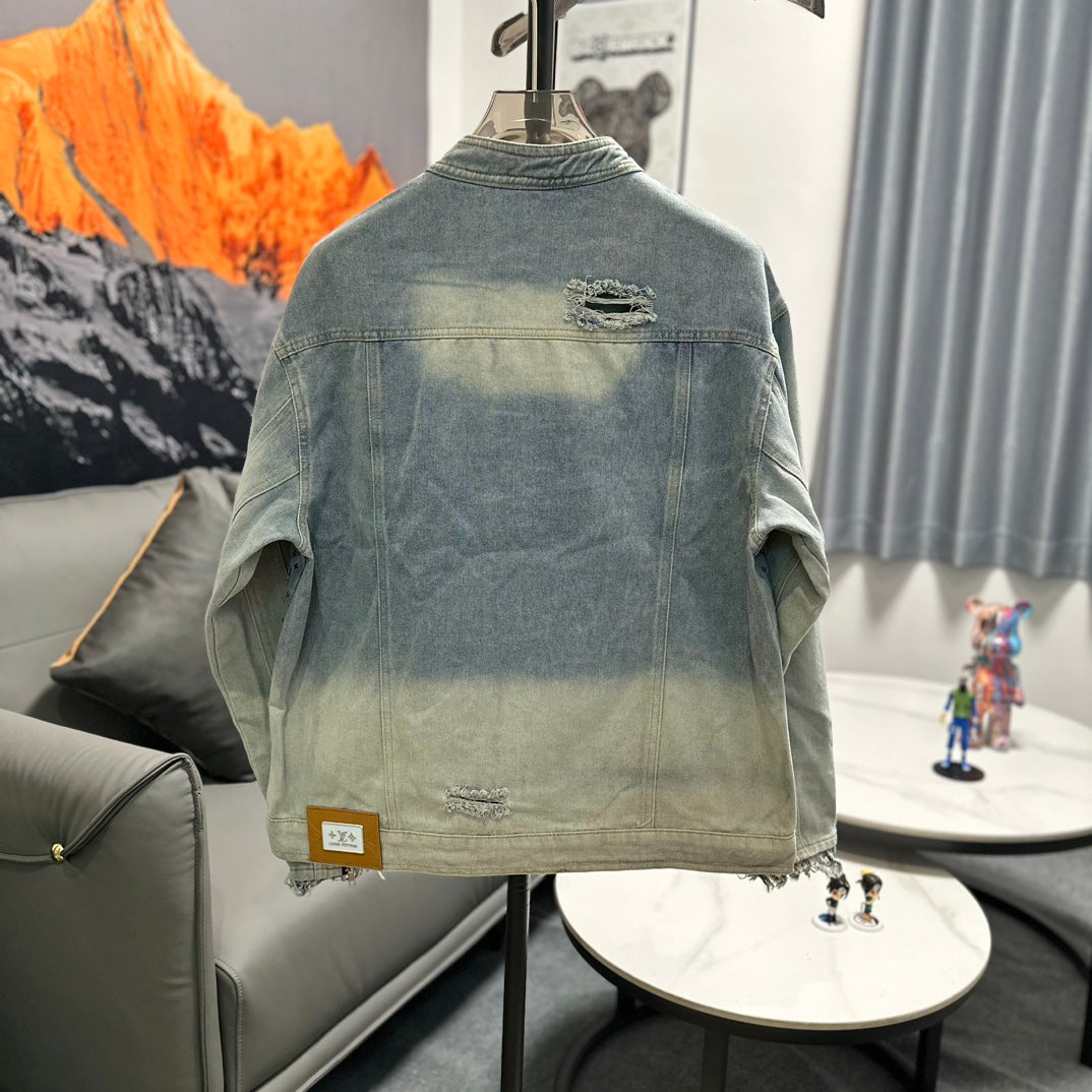 Louis Vuitton All-Over Monogram Washed Denim Jacket
