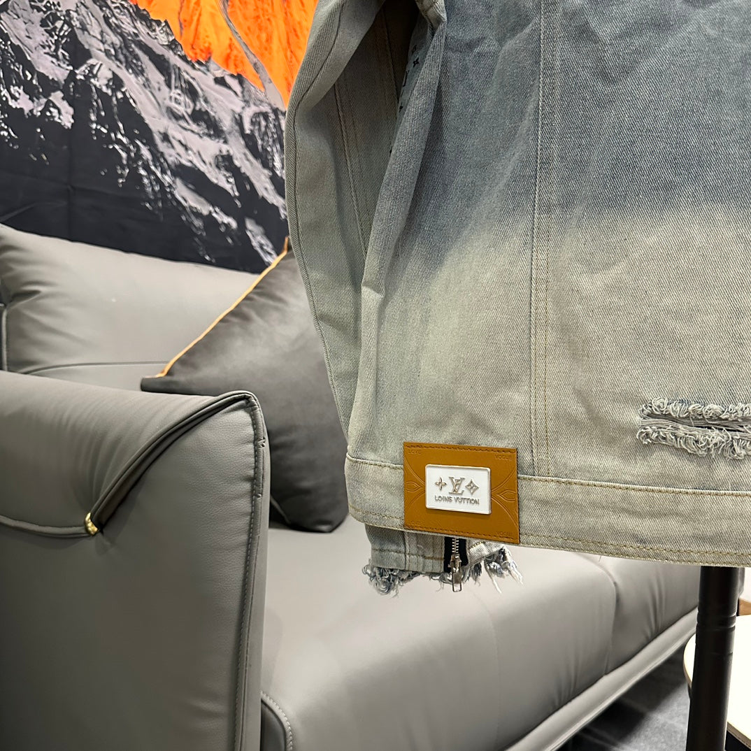 Louis Vuitton All-Over Monogram Washed Denim Jacket