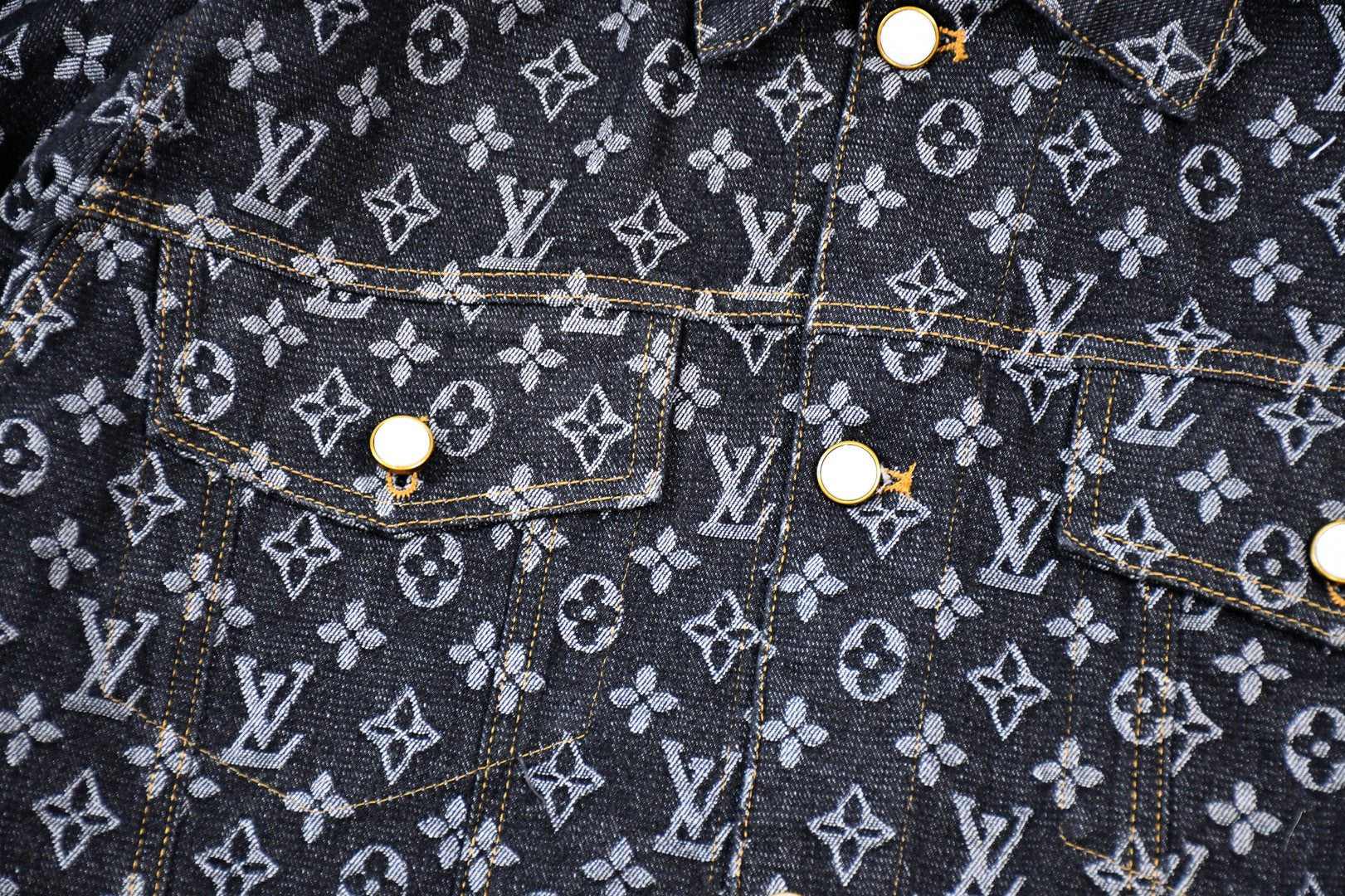 Louis Vuitton x Monogram Dust Collection All-Over Denim Jacket (FW24)