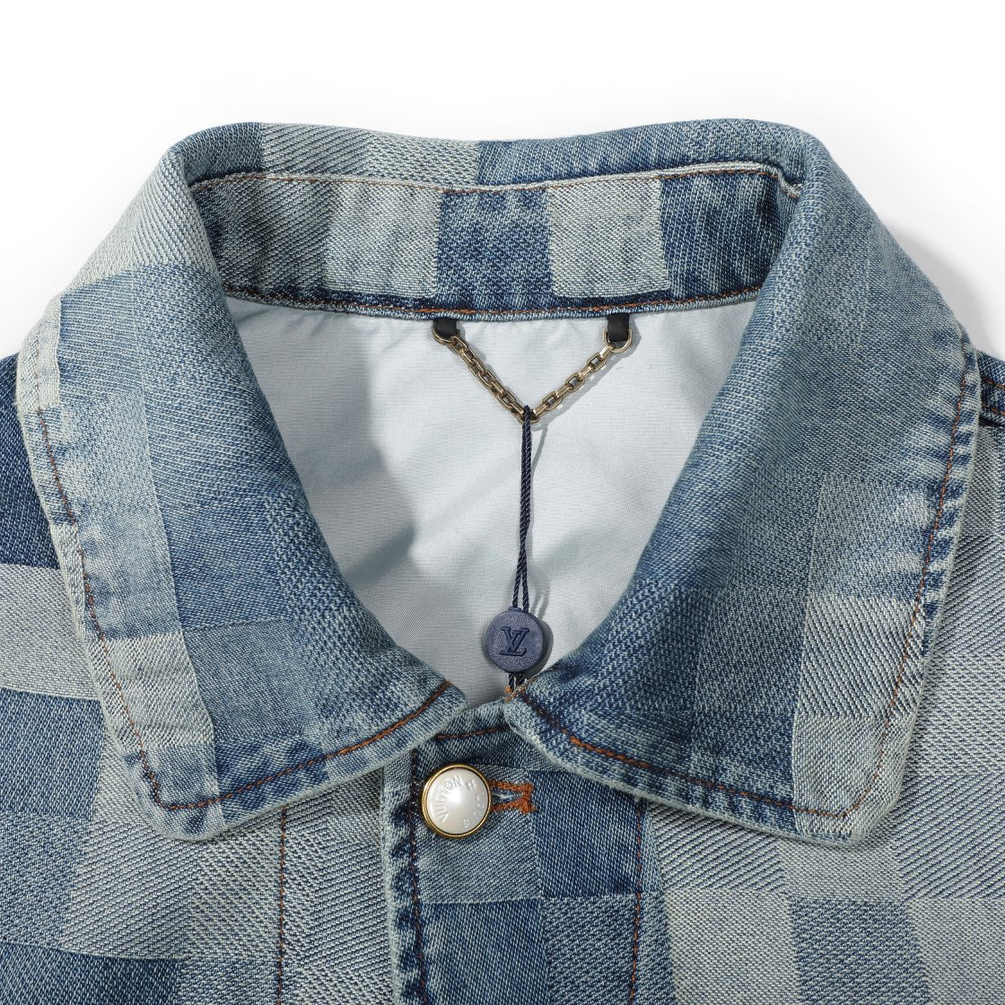 Louis Vuitton 2024 SS Pharrell Williams Mosaic Denim Jacket