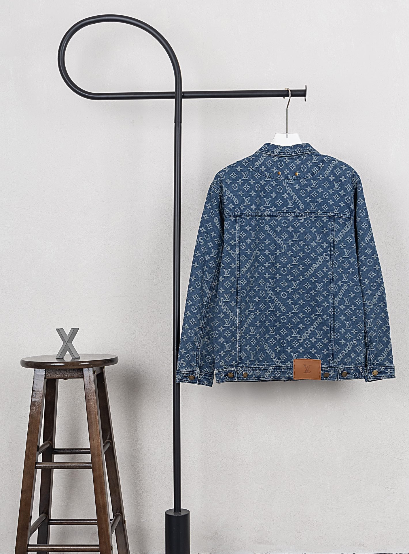 Louis Vuitton x Supreme Monogram Jacquard Washed Denim Jacket