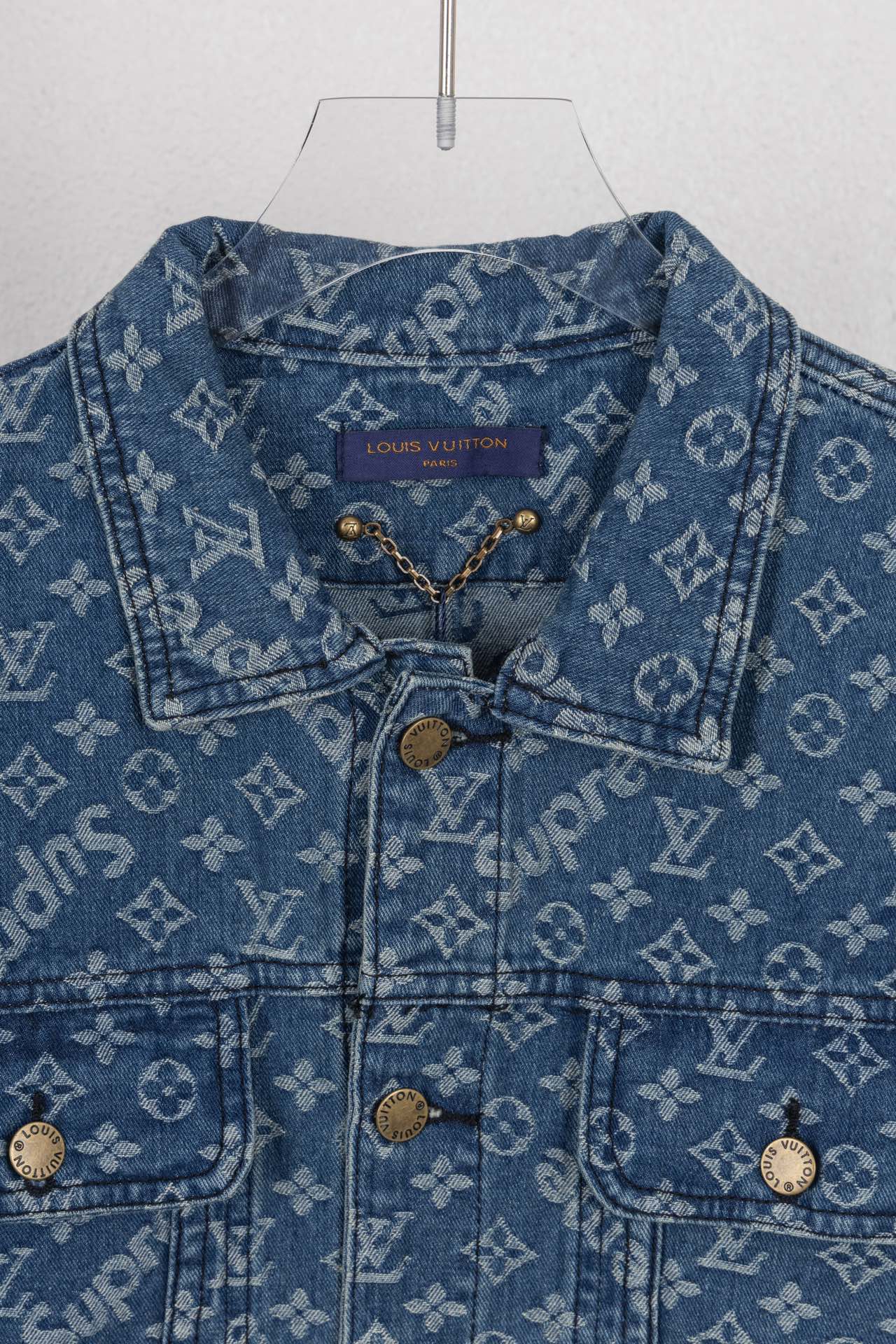 Louis Vuitton x Supreme Monogram Jacquard Washed Denim Jacket