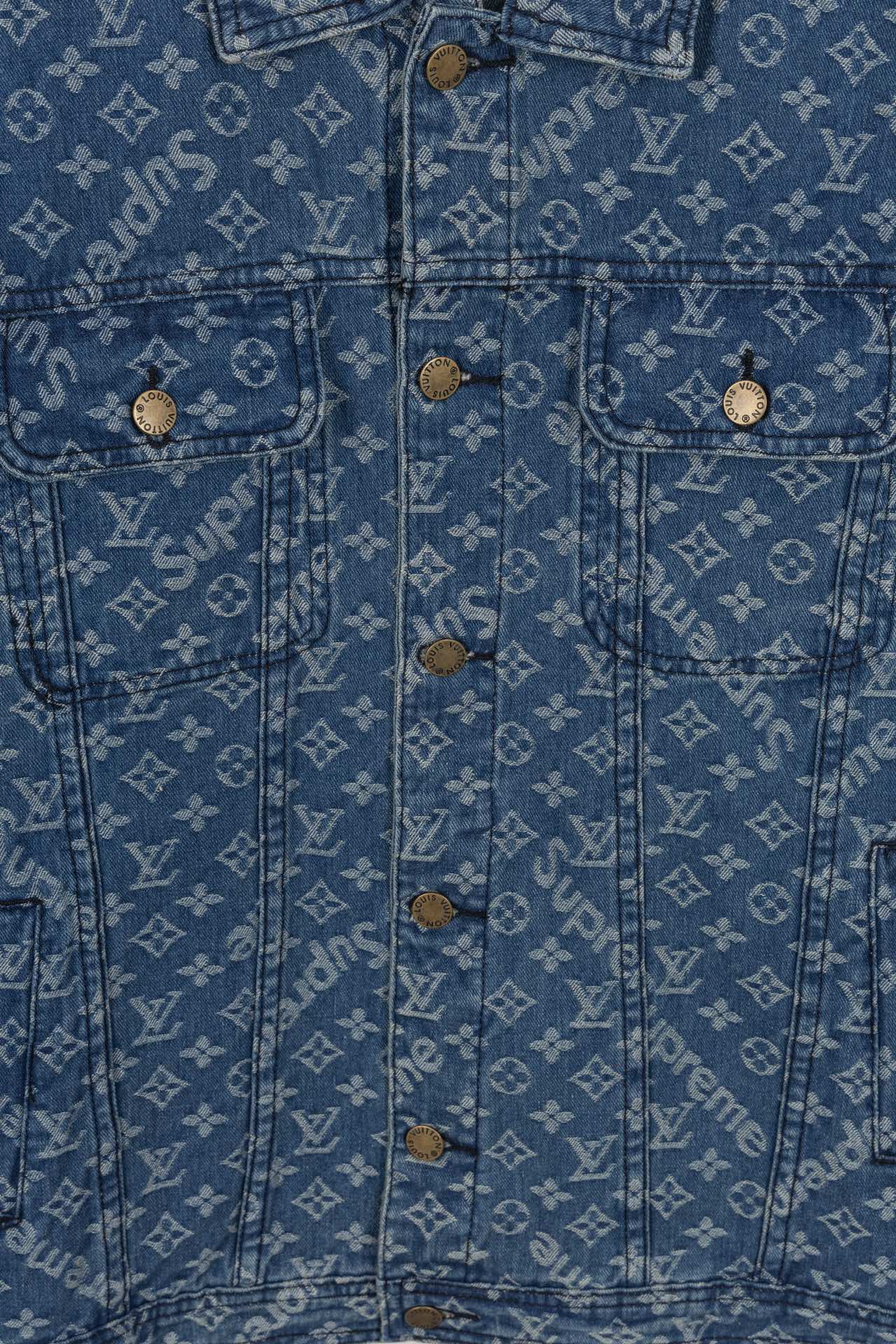 Louis Vuitton x Supreme Monogram Jacquard Washed Denim Jacket